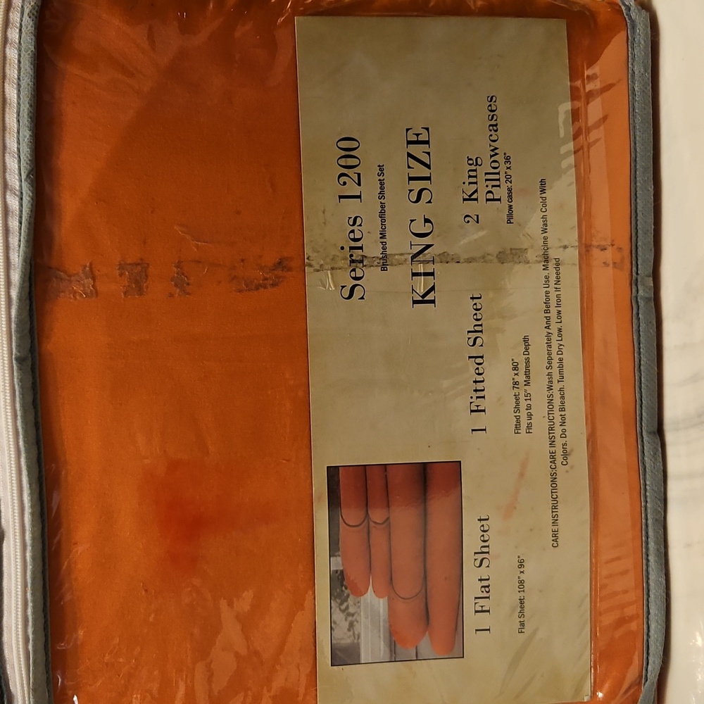 Lavish Home Orange Bedding Set For King